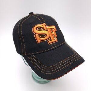 SF San‎ Francisco Logo Hat Black Orange Hook & Loop Lanza NEW
